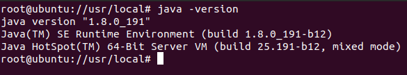 java -version