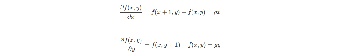 灰度图（离散的二维函数）的一阶微分基本定义