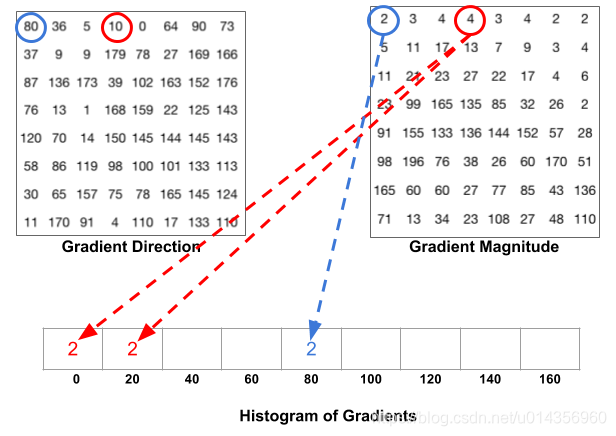 Histogram computation in HOG