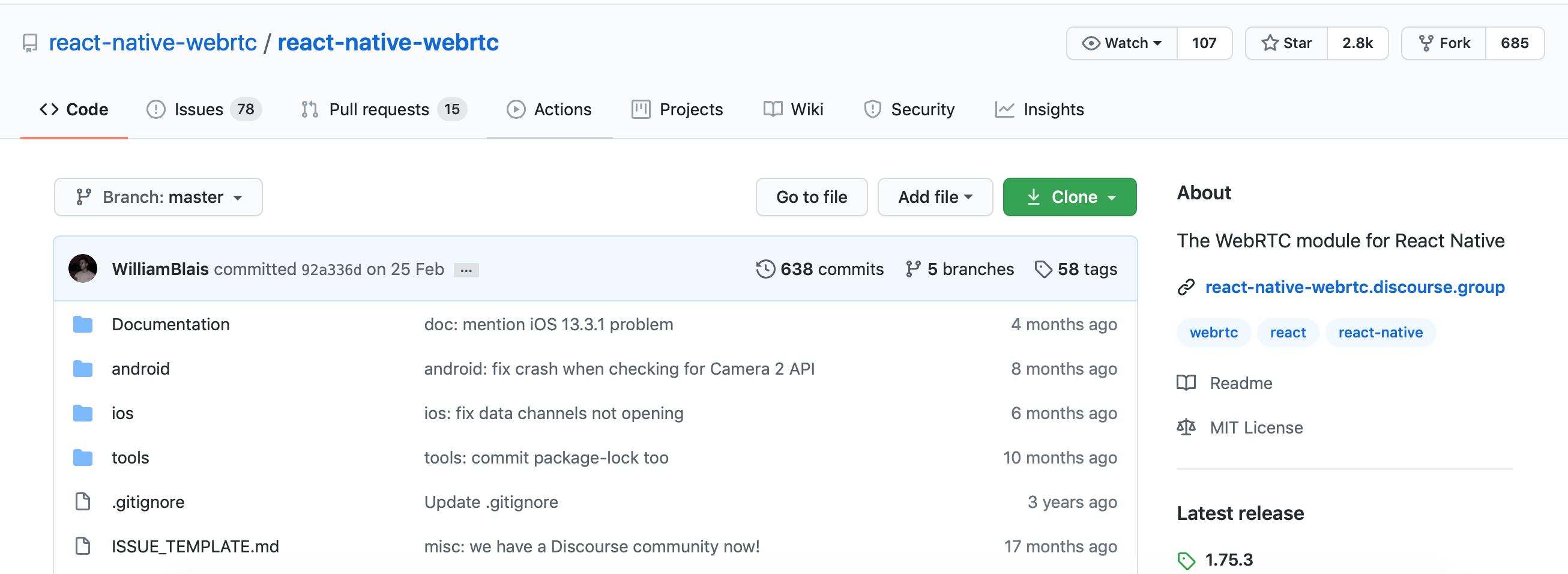 React Native + Webrtc Demo