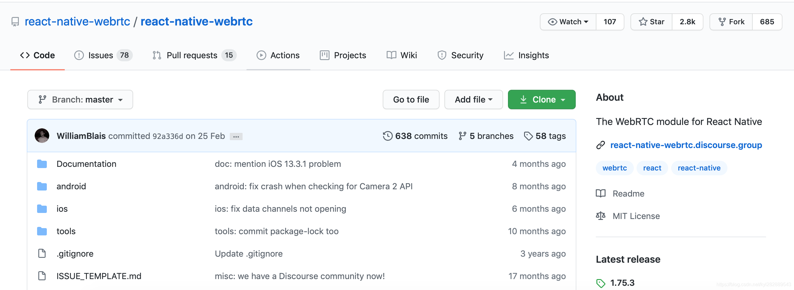 React Native + Webrtc Demo