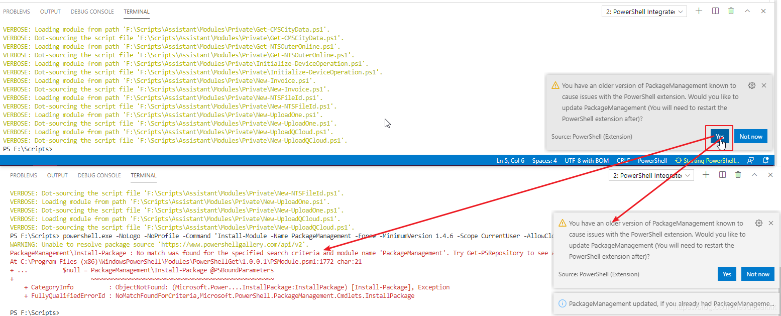 关于解决从Windows PowerShell 5.1 升级到PowerShell 7.0前后PackageManager出错的问题 ...