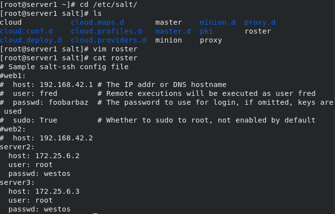 systemctl stop salt-minion1测试:salt-ssh*test