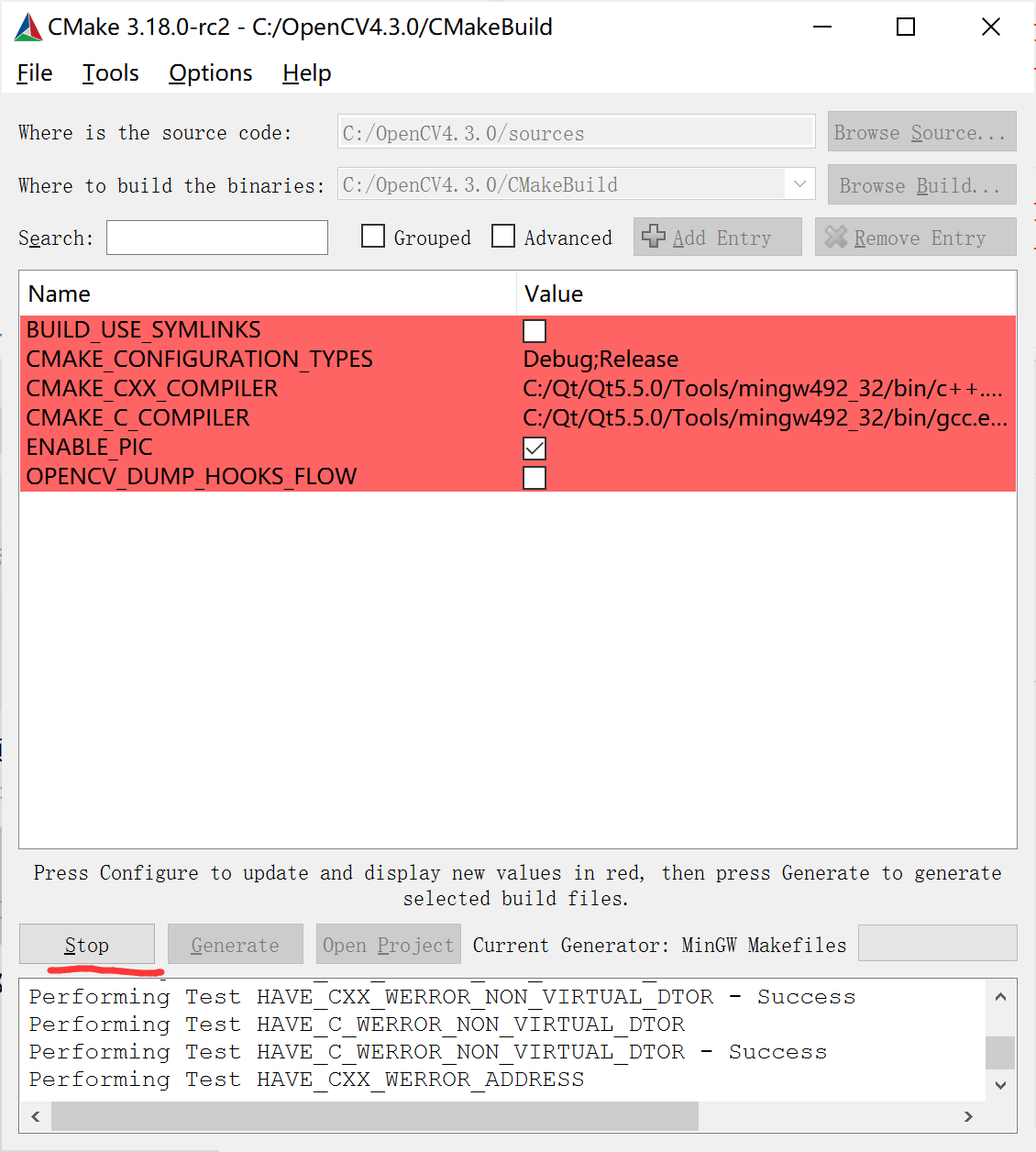 Window10  OpenCV3.4.7  CMake3.18.0  QT5.5.0 编译配置及调用cnicfhnui的博客-