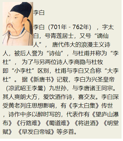 李白人家资料库图片