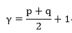 γ=(p+q)/2+1