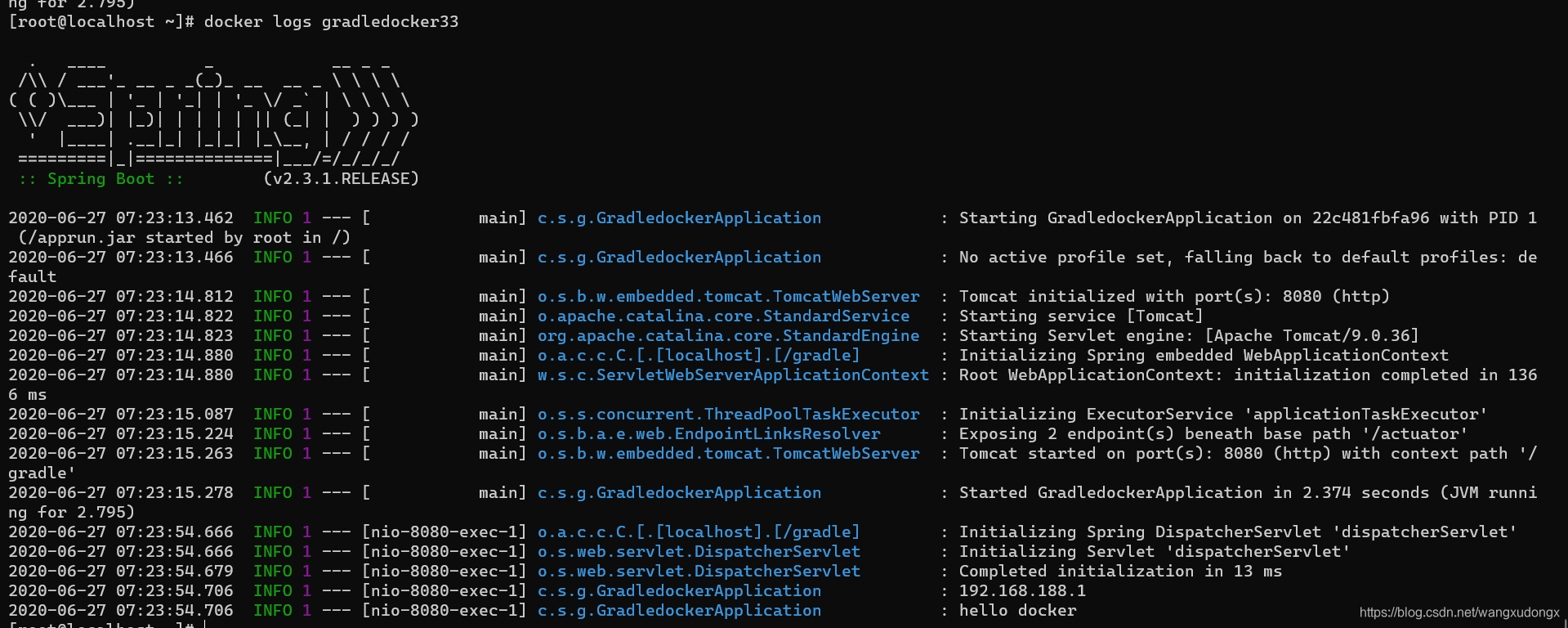 Idea下Gradle打包Springboot项目的Docker镜像
