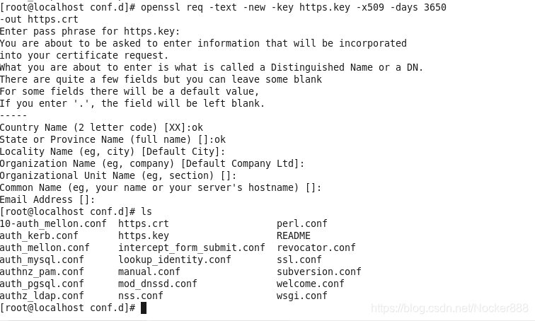 openssl genrsa -des3 -out https.key 2048