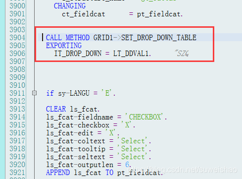 ABAP ALV下拉框