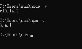 输入node -v 如果出现下图所示，代表安装成功