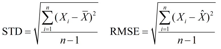 STD和RMSE计算公式