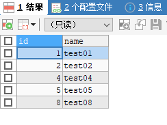 查看表mytest中的数据6