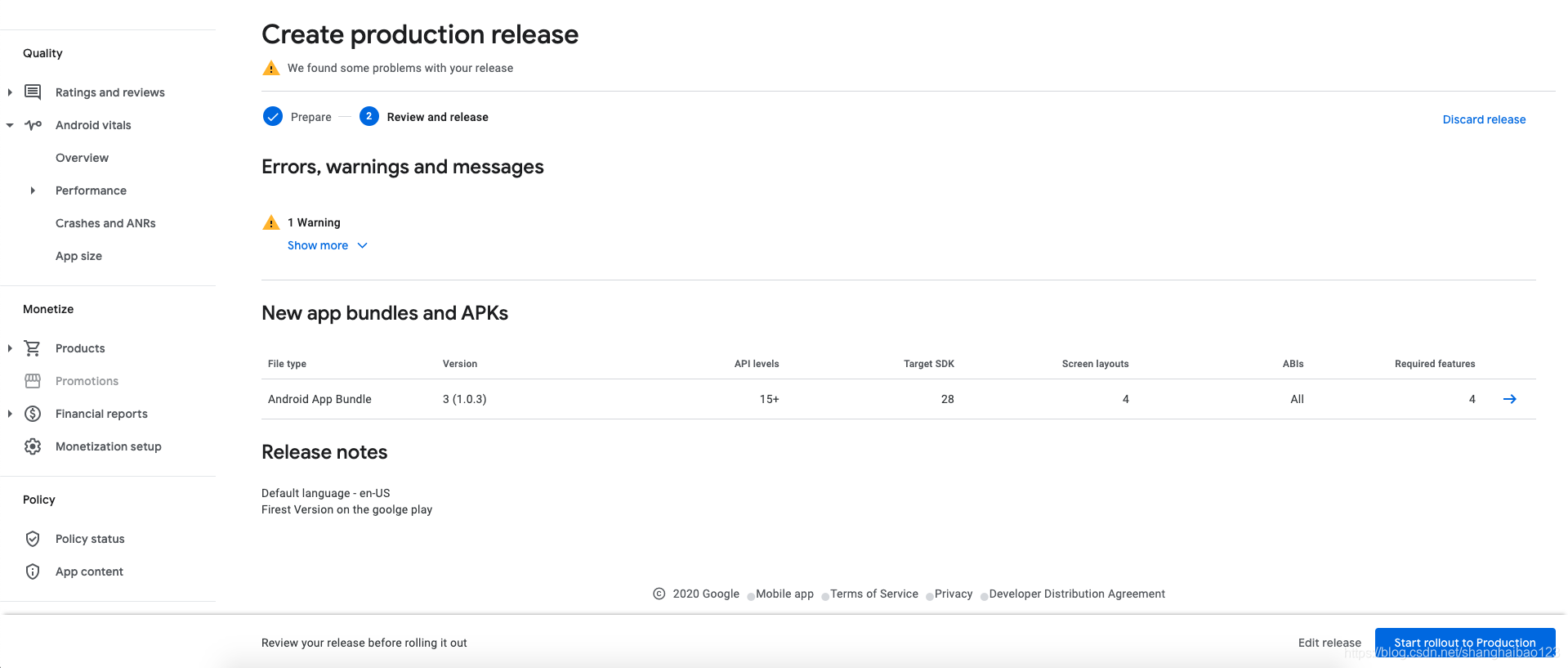 将自己的Android应用发布到Google Play(将自己的隐私玩到喷泉状态的视频)-第11张图片-谷歌商店上架 将自己的Android应用发布到Google Play(将自己的隐私玩到喷泉状态的视频)-第11张图片-谷歌商店上架