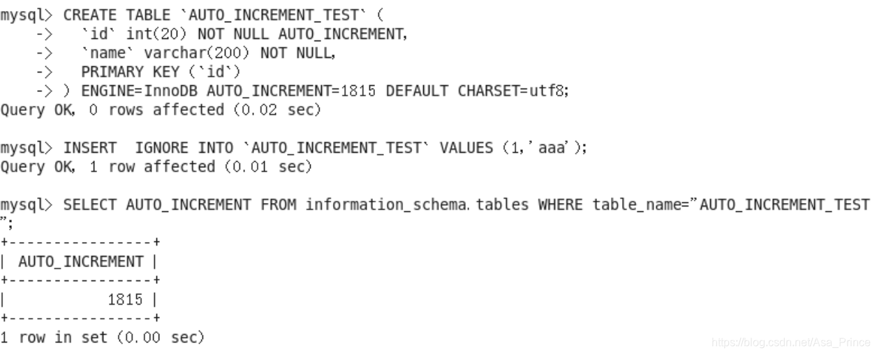 Mysql服务重启后 Mysql 5 7 Innodb Auto Increment计数器被重置 Asa Prince的博客 Csdn博客