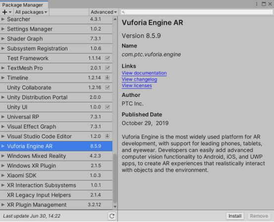 Vuforia最新包导入Unity方法_vuforia的包-CSDN博客