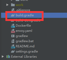 The gradle script file in the project