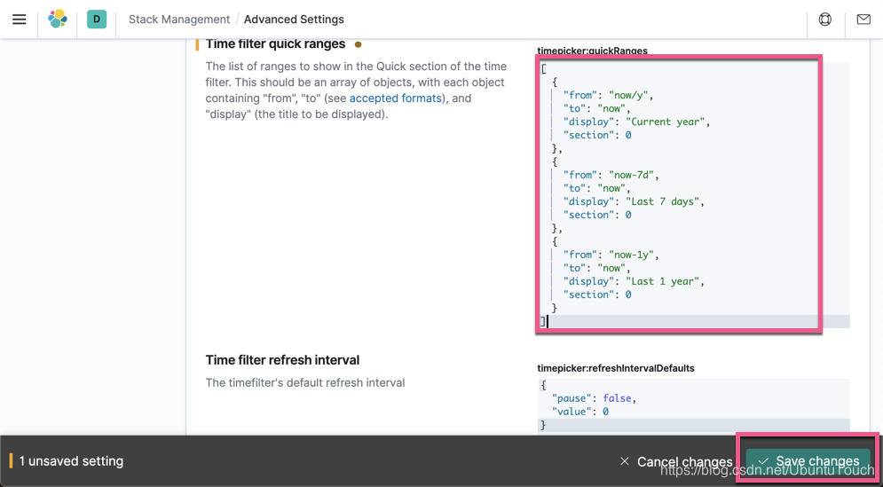 Kibana 在kibana 中定制time Picker 及指标可视化显示格式 Elastic Csdn博客