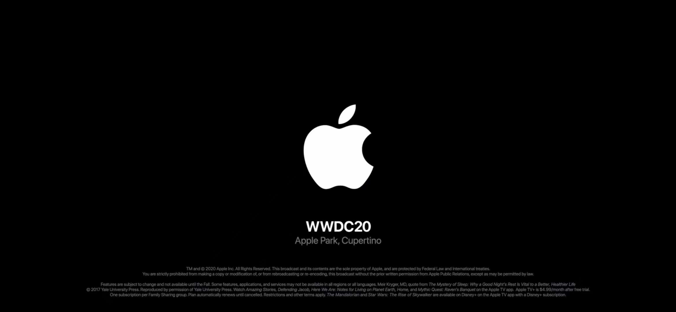 WWDC20 苹果发布会