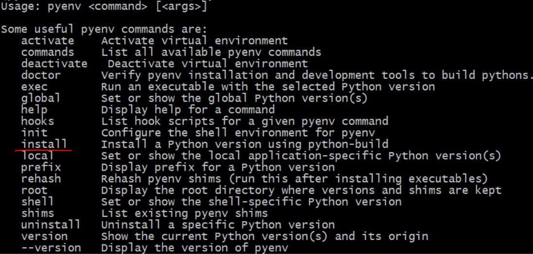 pyenv的帮助