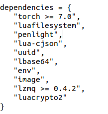 New dependency file