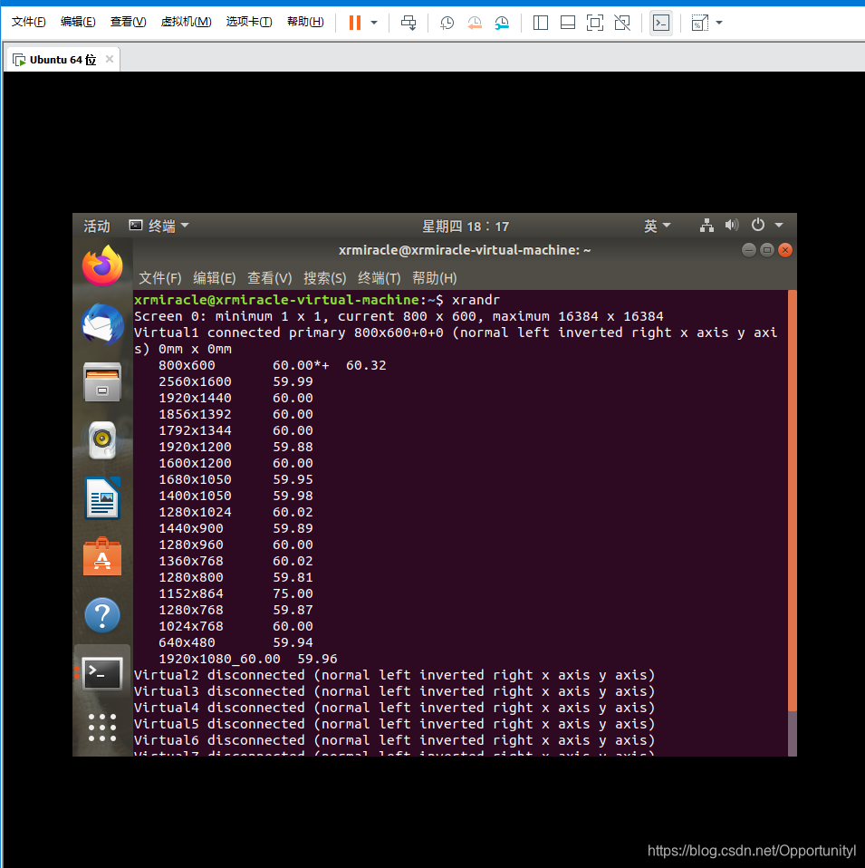 Ubuntu 18 04中设置19x1080 60 00分辨率和刷新率 Opportunityl的博客 Csdn博客