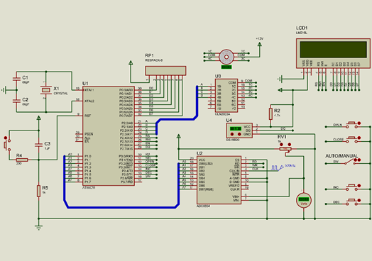 51单片机ds18b20智能窗帘控制系统