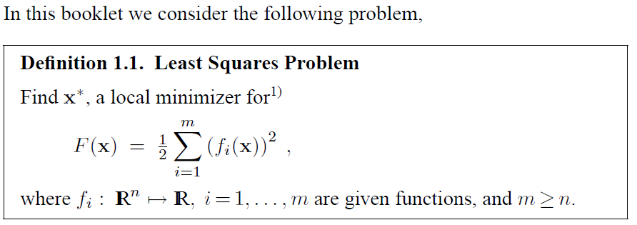  methods for non linear least squares problems csdn 