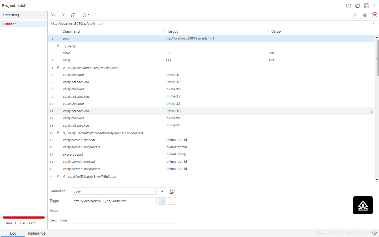 Selenium学习(十) selenium IDE命令之 verify系列详解_selenium verify title-CSDN博客