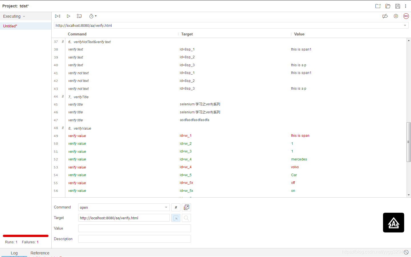 Selenium学习(十) selenium IDE命令之 verify系列详解_selenium verify title-CSDN博客