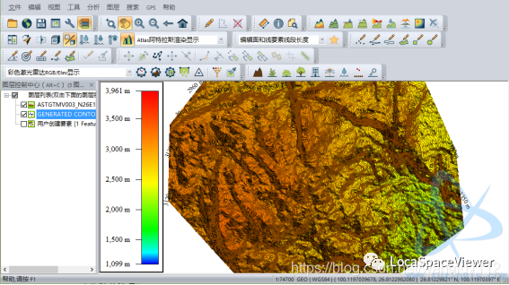 Extract contour lines with Global Mappera