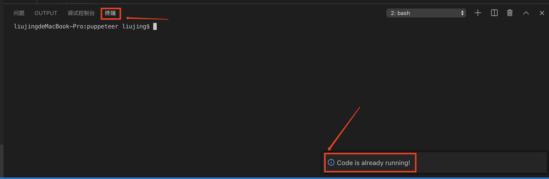 VScode 运行代码显示：Code is already running!_刘静咩的博客-CSDN博客