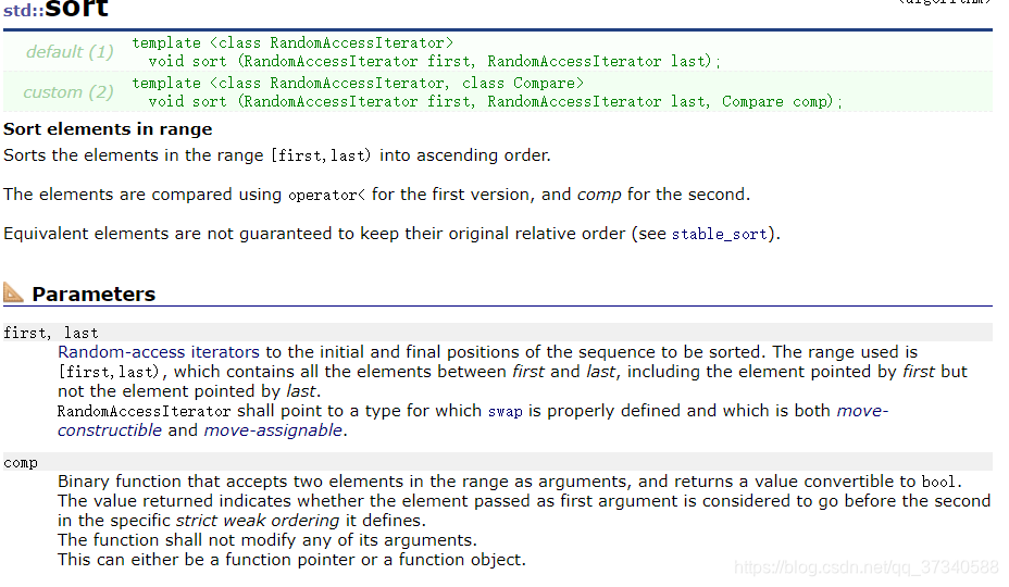 c++ sort函数自定义排序_c++中的sort函数的第三个参数为什么还能是自定义函数-CSDN博客