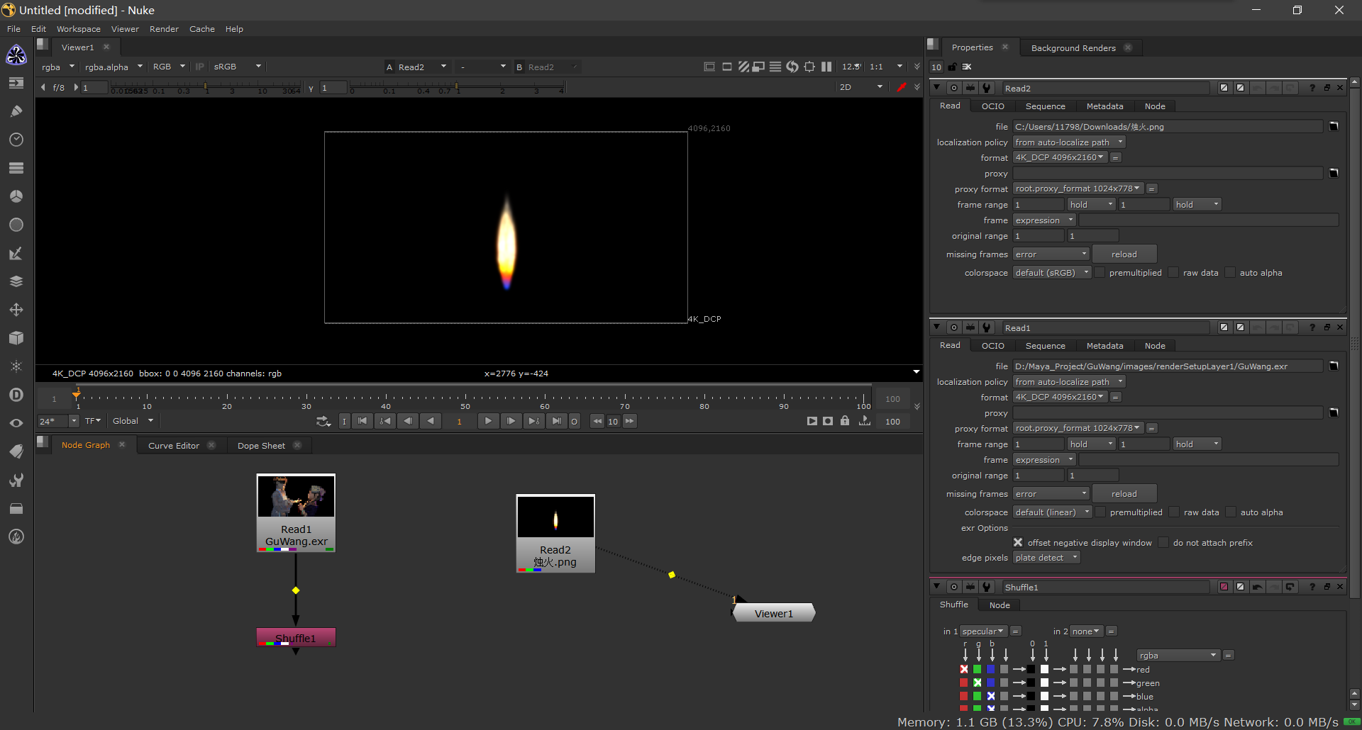 nuke对图片添加alpha通道