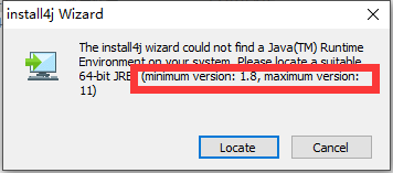 EXE4J 错误提醒 Pleasedefine EXE4J_JAVA_HOME to point to an installes 64-bit JDK or JRE
