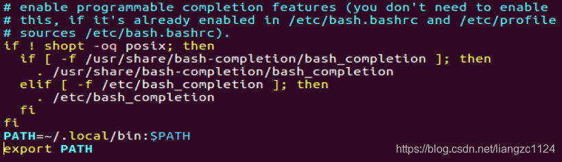 配置。bashrc