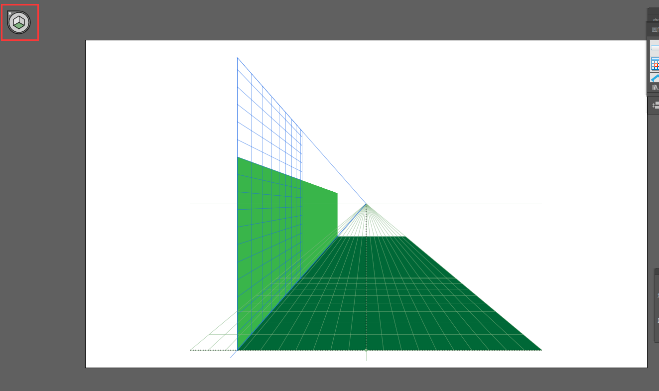 ai使用透视网格工具时一点透视底边画不出透视的原因