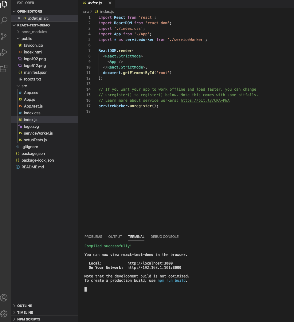 Initialize the React project environment under MAC - Programmer Sought
