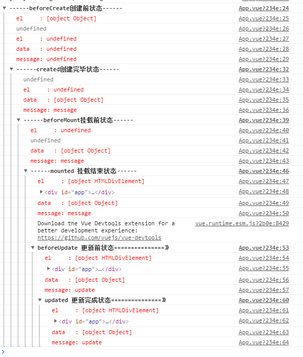 vue生命周期详解和使用场景整理