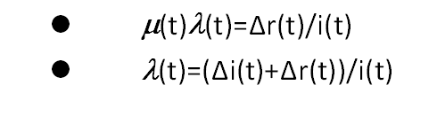 (t)(t)=Δr(t)/i(t)(t)=(Δi(t)+Δr(t))/i(t)