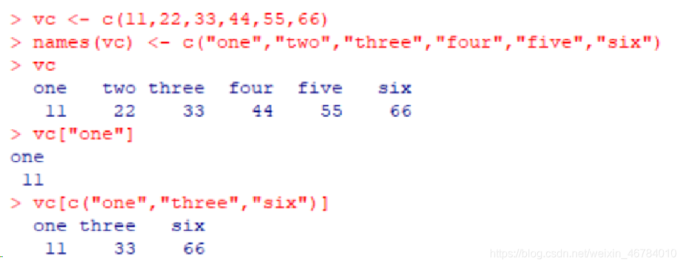 使用元素名字索引