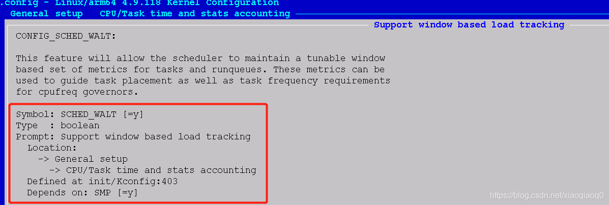 kernel config