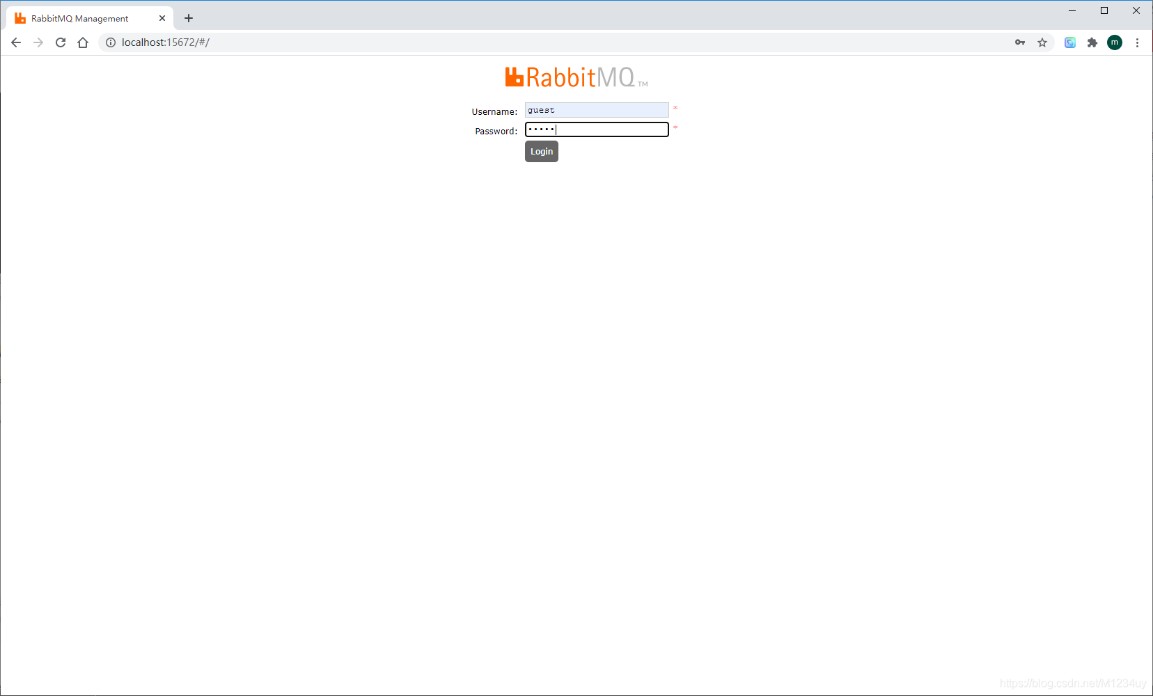 浏览器查看RabbitMQ