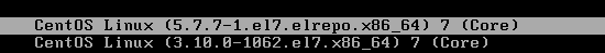 在这里插入图片此时，操作系统使用的内核已升级为【 5.7.7-1.el7.elrepo.x86_64】描述