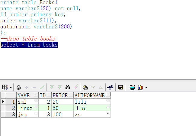 数据库中的数据