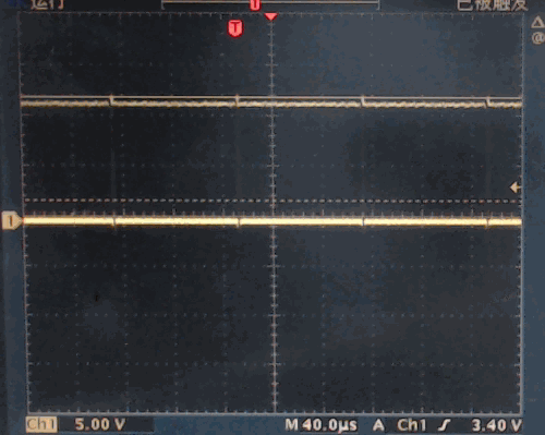 ▲ 输出PWM波形，频率为10kHz