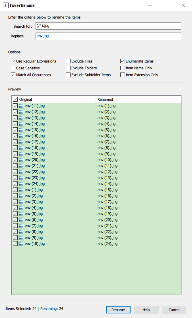 Microsoft PowerToys 中 power-rename 正则匹配 - 批量重命名_powerrename正则表达式-CSDN博客