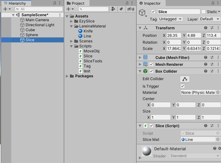 Unity插件 使用Ezy-Slice插件实现模型切割效果