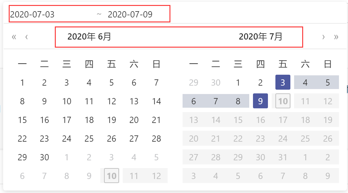 nzrangepicker 默认展示当前月和上个月CSDN博客