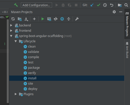 scaffolding spring boot