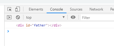 再次打印console.log(document.getElementById(“father”))